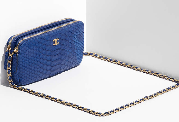 Cheap Chic Replica Chanel Python Small Clutch with Chain