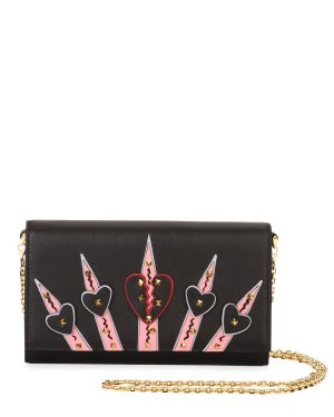 Valentino Black Love Blade Wallet-on-a-Chain Bag