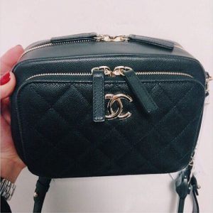 Chanel Quilted Double Zip Camera Case