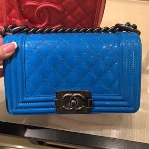 Boy Chanel Blue Quilted Bag